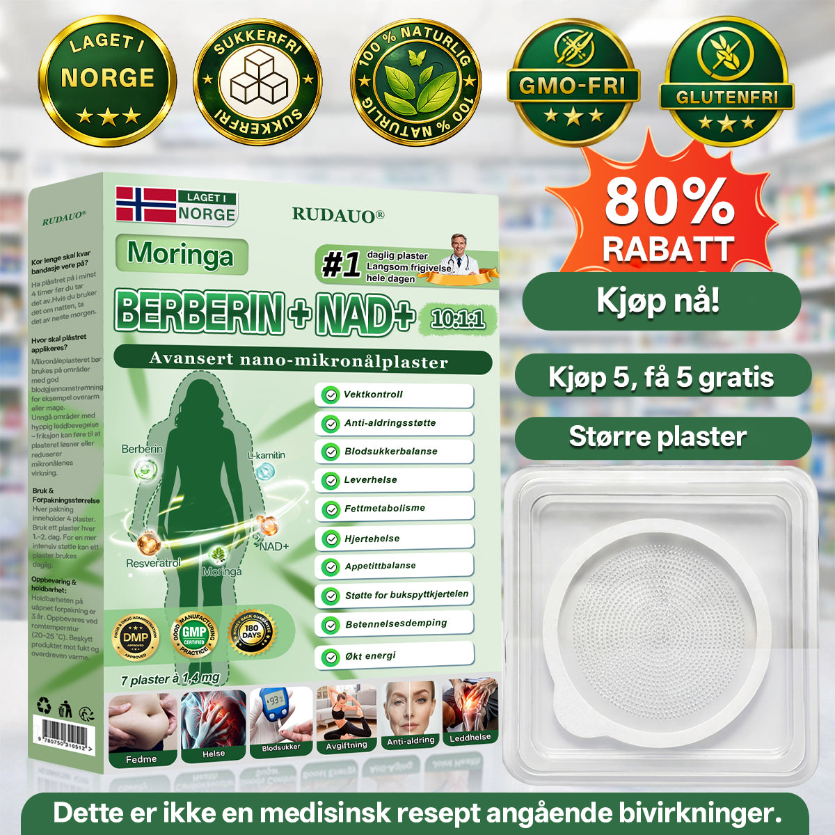 1 eske – Gå ned opptil 3，6 kg